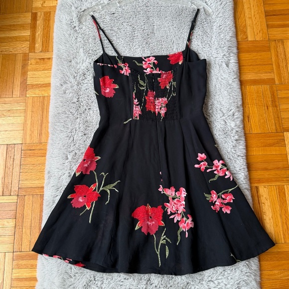 REFORMATION mini floral dress black - Picture 5 of 9